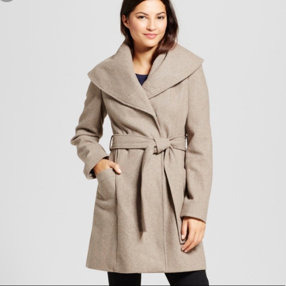Medina wool wrap coat